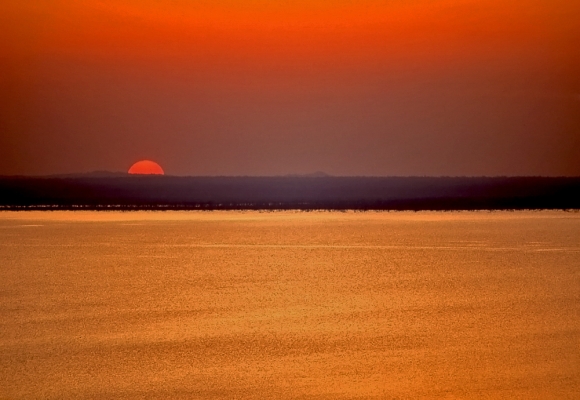 Sunset over Itezhi-Tezhi Lake